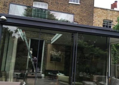 Window cleaners at work
