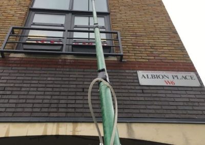 Window cleaners at work