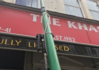 Window cleaners at work