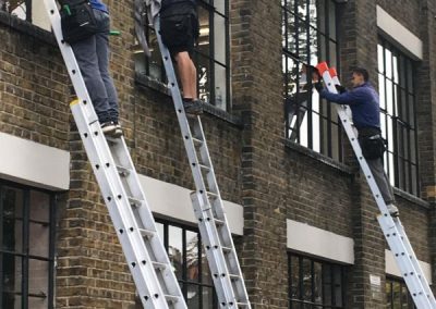 Window cleaners at work